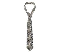 Zebra And Giraffe Men'S Silk Polyester Ties,All-Over Print Necktie For Business,Wedding,Party-Non-Fade,Non-Wrinkle, Anti-Flyaway Clip Design