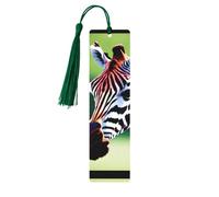 Zebra and Giraffe Print Wooden Bookmark Cute Bookmarks,with Tassels Bookmarks 5 Pieces Bookish Gifts
