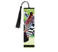 Zebra and Giraffe Print Wooden Bookmark Cute Bookmarks,with Tassels Bookmarks 5 Pieces Bookish Gifts