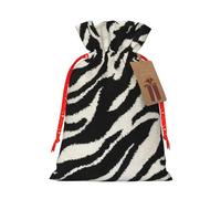 Zebra Animal Christmas Drawstring Sack Gift Bag, Lightweight And Cute In Design