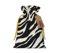Zebra Animal Christmas Drawstring Sack Gift Bag, Lightweight And Cute In Design