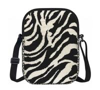 Zebra Animal Cute Printed Oxford-Cloth Crossbody Bag For Women Men,Water Resistant Sling Shoulder Bag With Zipper,Casual Daypack