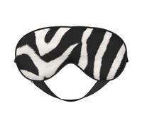 Zebra Animal Double-Sided Silk Sleep Mask, Adjustable Light Blocking Eye Mask for Travel, Men & Women, Soft Comfortable Blindfold 20x10cm