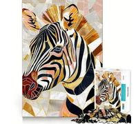 Zebra Animal Gold 1000 Piece Adult Puzzles Mental Focus Game High Accuracy Cutting Craft Bonding Activity for Loved Ones (50x75cm)