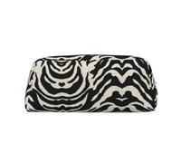 Zebra Animal Leather Zipper Three-Dimensional Pencil Case, Simple and Elegant, Fashionable and Practical
