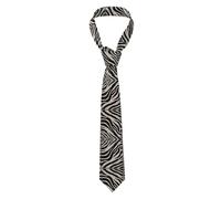 Zebra Animal Men'S Silk Polyester Ties,All-Over Print Necktie For Business,Wedding,Party-Non-Fade,Non-Wrinkle, Anti-Flyaway Clip Design
