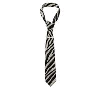 Zebra Animal Men'S Silk Polyester Ties,All-Over Print Necktie For Business,Wedding,Party-Non-Fade,Non-Wrinkle, Anti-Flyaway Clip Design