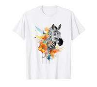 Zebra Animal Nature Zoo Abstract Art Painting Zebra T-Shirt