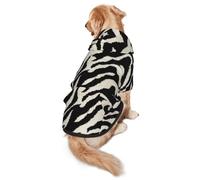 Zebra Animal Print Dog Hoodie For Medium To Large Dogs, Warm, Soft, Breathable Sweatshirt, Easy To Wear Jumper For Winter And Fall, Pet Coat Pullover