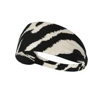 Zebra Animal Print Printed Hairband Sport Hairband, Stretchy Wide Hairband, Unisex Casual Hairband