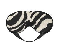 Zebra Animal Print Silk Sleep Eye Mask Soft Eye Cover with Adjustable Strap Comfortable for Travel Office Nap
