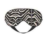 Zebra Animal Print Sleep Mask Silk Eye Cover Soft Satin Blindfold Elastic Strap Night Eyeshade Travel Nap for Women Men