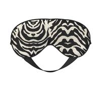 Zebra Animal Print Soft Eye Mask - Adjustable Strap, Elastic Nighttime Shade for Meditation, Travel, and Yoga