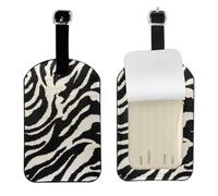 Zebra Animal Print Travel Accessory Essential Luggage Tag 4.3 x 2.76 Inch Privacy Protection Suitcases