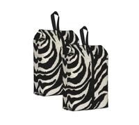 Zebra Animal Print Waterproof Shoe Bag Travel Bag with Carry Strap Storage Bag Versatile Cosmetic Bag-2pcs