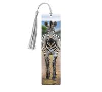 Zebra Animal Print Wooden Bookmark Cute Bookmarks,with Tassels Bookmarks 5 Pieces Bookish Gifts