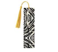 Zebra Animal Print Wooden Bookmark Wood with Tassel for Reading,Perfect Present for Book Lovers