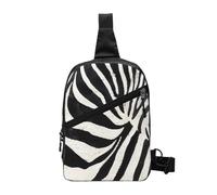 Zebra Animal Printed Chest Bag Shoulder Sling Bag for Men Women, Foldable Outdoor Crossbody Chest Packs Sport Daypacks
