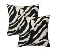 Zebra Animal Printed Throw Pillow Case 45x45 Cm Set Of 2, Modern Square Pillowcases Cushion Covers For Home Decor Sofa Bedroom Couch