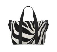 Zebra Animal Printed Travel Bag Duffle Bag for Men Women, Large Water Resistant Gym Bag Weekend Holdall Bag with Shoulder Strap