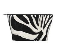Zebra Animal Printed Travel Makeup Bag Trapeze Cosmetic Bag Makeup Case Toiletry Bag Organiser for Women