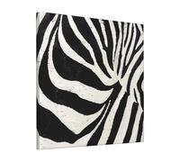 Zebra Animal Printed Wooden Framed Canvas Wall Art 30x30 CM, Modern Canvas Print Picture, Elegant Home Office Hotel Decor