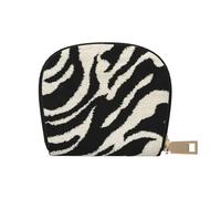 Zebra Animal Prints Card Wallet for Women Men Cute Zipper Card Cases Holder Mini Coin Purse with 12 Card Slots