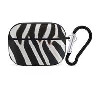 Zebra Animal Skin Funny Headphone Cases Compatible with AirPods Pro Hard PC Protective Cover with Keychain