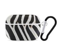 Zebra Animal Skin Funny Headphone Cases Compatible with AirPods Pro Hard PC Protective Cover with Keychain
