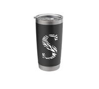 Zebra Animal Skin Pattern Initials Letter S Name Monogram Stainless Steel Insulated Tumbler
