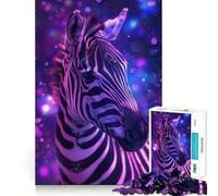 Zebra Animal Space 1000 Piece Teenager Puzzles Cognitive Boost Fun Tight Lock No Loose Pieces Engaging Way to Pass Free Hours (38x52cm)