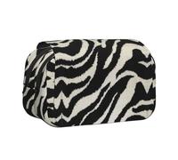 Zebra Animaldouble Layer Pencil Case With Flip Top Big Pencil Bag High Storage Pen Case Pouch Stationery Organizer Makeup Bag For Boys Girls Teen College Students School Adults & Office Supplies
