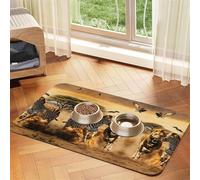 Zebra Animalprint Pet Absorbent Leather Tablecloth,Wipe Clean Quick Dry,Food Mat For Small Animals