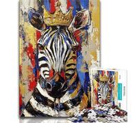 Zebra Art JigsawPuzzle 1000 Pieces for Teenagers,Challenging To Complete But Fun And Humorous Birthday Present,Gifts,Wall Art (50x75cm)