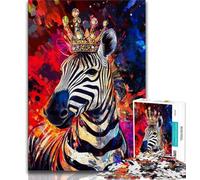 Zebra Art JigsawPuzzle 1000 Pieces for Teenagers,Challenging To Complete But Fun And Humorous Birthday Present,Gifts,Wall Art (38x26cm)