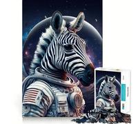 Zebra Astronaut 1000 Piece Jigsaws for Adults Mind Train Fun Premium Laser Cut Quality Relaxing Indoor Group Activity (38x26cm)