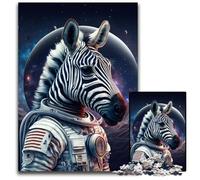Zebra Astronaut Jigsaw Puzzles for Adults 1000 Piece Impossible Jigsaw Puzzles for Adults Perfect for Christmas Halloween Easter New Year 1000 PCS(38x26cm)