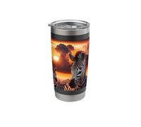 Zebra at Sunset in Africa Stainless Steel Insulated Tumbler