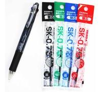 Zebra B4sa1 Clip-on Multi Multifunctional Pen (0.7mm Black, Blue, Red and Green + 0.5mm Mechanical Pencil) - Black Barrel & 4colors Ink Pens Refills Value set(with Values Japan Original Discription of Goods) by Zebra