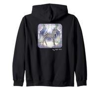 Zebra Baby Standing On Stage: Tanzania Wildlife Design Zip Hoodie