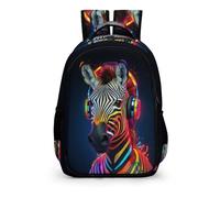 Zebra Backpack School Bag Travel Daypack Animal Zebra Rucksack for Students Boys Girls, Laptop Backpack