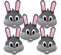 Zebra Balloons Easter Balloons Colour Grey Easter Bunny Balloons Foil Decoration Rabbit Cute Bunny Head 60cm (5 Pack)