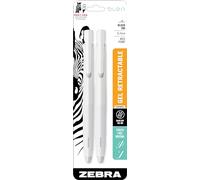 Zebra bLen Gel Pen 0.7mm White Barrel 2pk (41402)