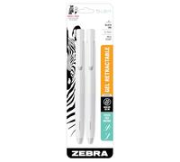Zebra bLen Gel Pen 0.7mm White Barrel 2pk (41402)