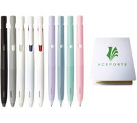 Zebra Blen Retractable Ballpoint Pen, Fine Point 0.5mm, Sticky Notes Value Set, All 9 types, Black/Red/Blue Ink