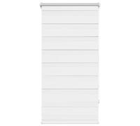 Zebra Blind 80 x 150 cm White 100% Polyester Opaque and Transparent Alternating