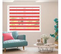 Zebra Blind Day and Night Roller Blind Aluminium Frame Dual Layer Fabric Modern Window Blind Easy to Install Easy Clean Privacy Living Room Kitchen Bedroom Bathroom 155 cm Drop (Red, 130cm Width)