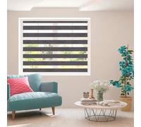Zebra Blind Day and Night Roller Blind Aluminium Frame Dual Layer Fabric Modern Window Blind Easy to Install Privacy Living Room Kitchen Bedroom Bathroom 155 cm Drop (Anthracite Grey, 175cm Width)