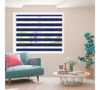 Zebra Blind Day and Night Roller Blind Aluminium Frame Dual Layer Fabric Modern Window Blind Easy to Install Easy Clean Privacy Living Room Kitchen Bedroom Bathroom 155 cm Drop (Navy, 230cm Width)