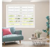 Zebra Blind Day and Night Roller Blind Aluminium Frame Dual Layer Fabric Modern Window Blind Easy to Install Easy Clean Privacy Living Room Kitchen Bedroom Bathroom 155 cm Drop (White, 50cm Width)